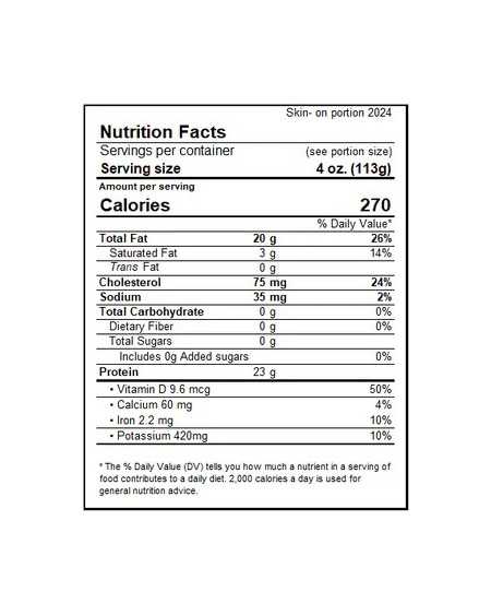 Lõhefilee, B trim,  Fääri saared, jahutatud ca 1,8 kg