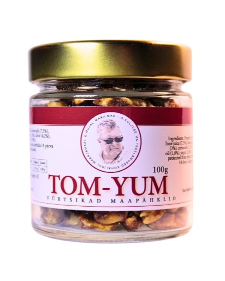 Tom-Yum vürtsikad maapähklid 100g purk