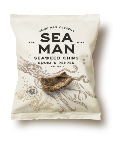 Vetikakrõpsud Squid & Black Pepper 75g