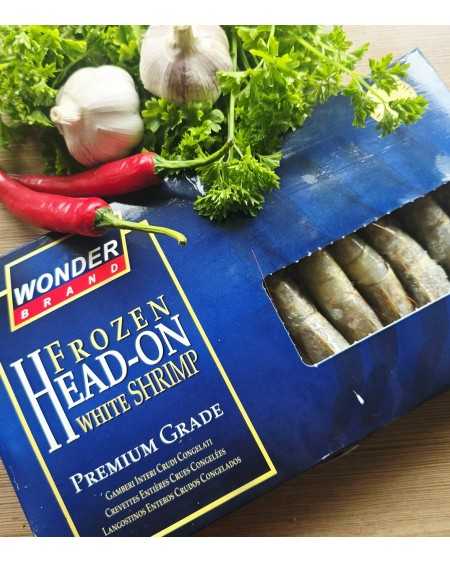 Tiigerkrevetid terved, 16/20 HOSO, 1kg bruto, 750g neto